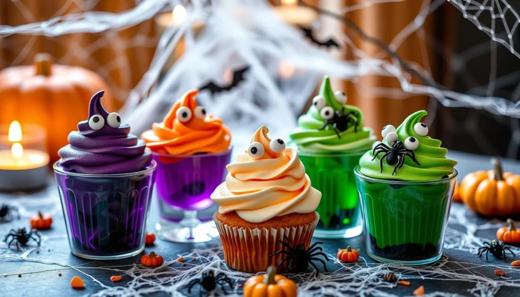 Glass cupcakes halloween