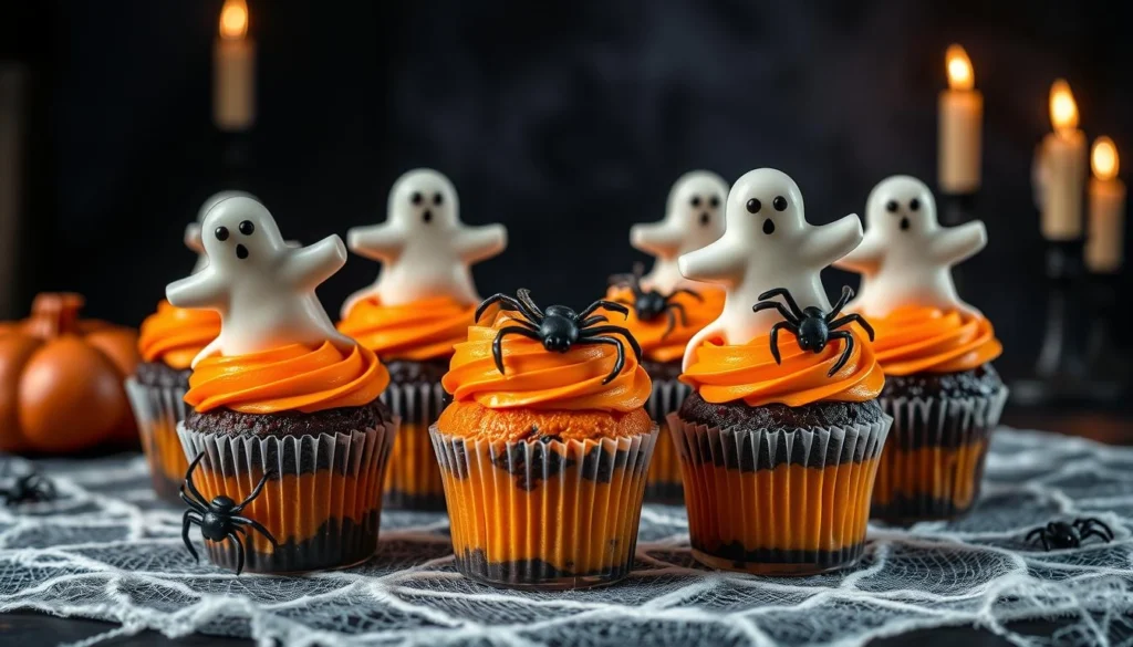 Glass cupcakes halloween
