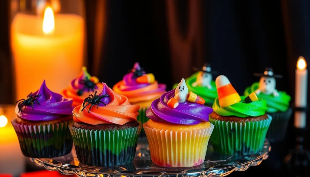 Glass cupcakes halloween
