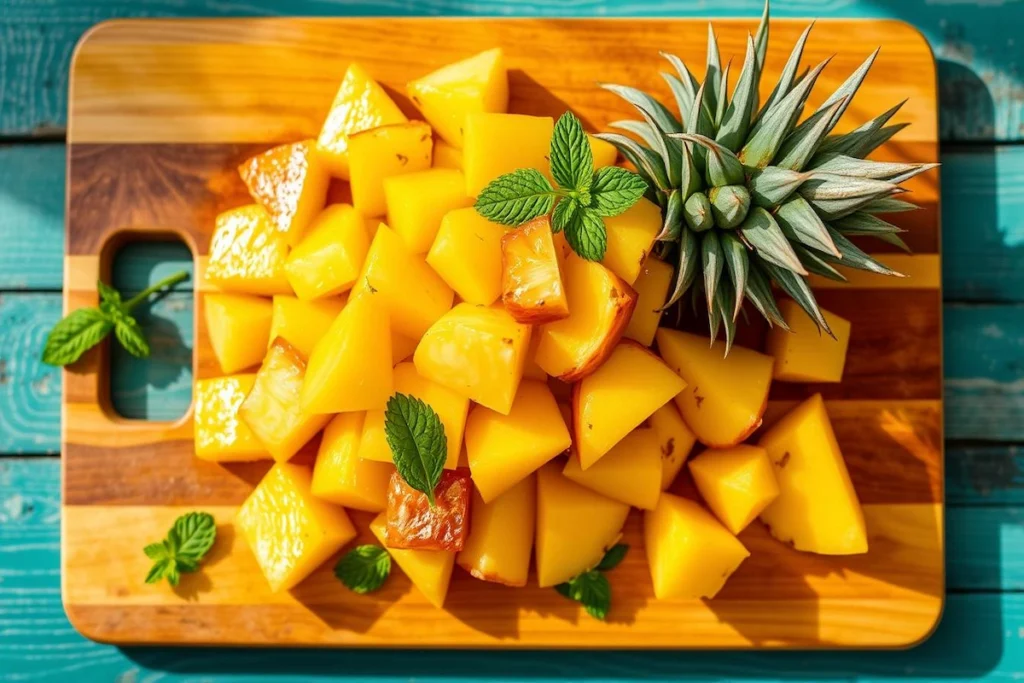 Turn pineapple chunks into crushed pineapple