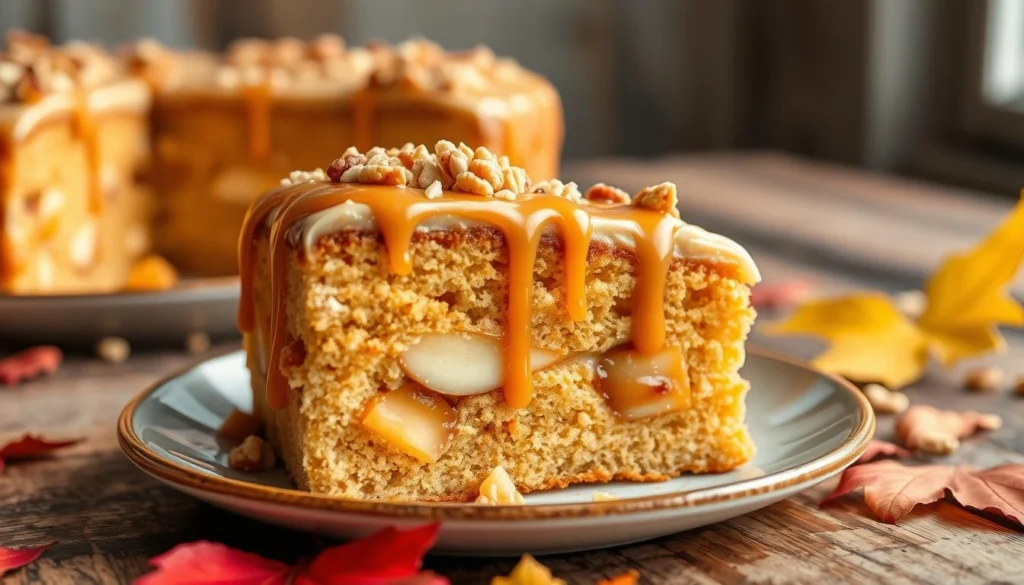 caramel apple poke cake
