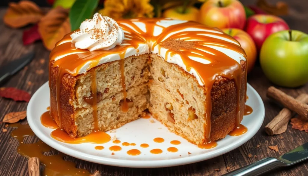 caramel apple poke cake