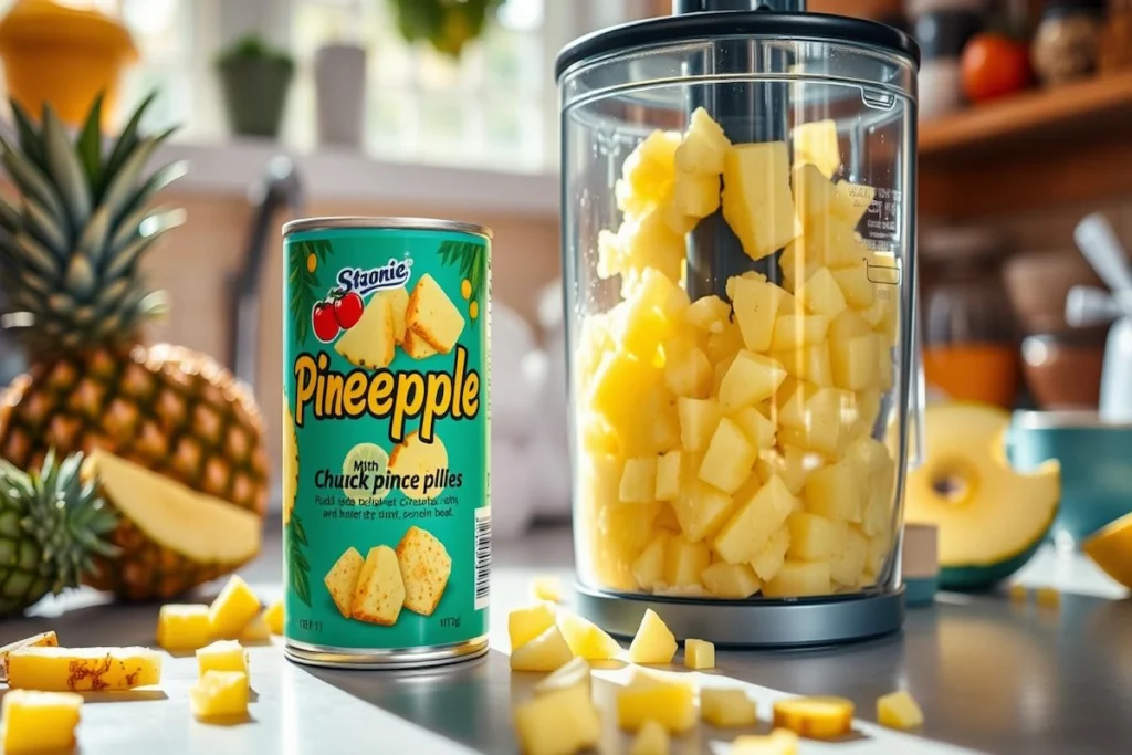 Can you make crushed pineapple out of chunk pineapple