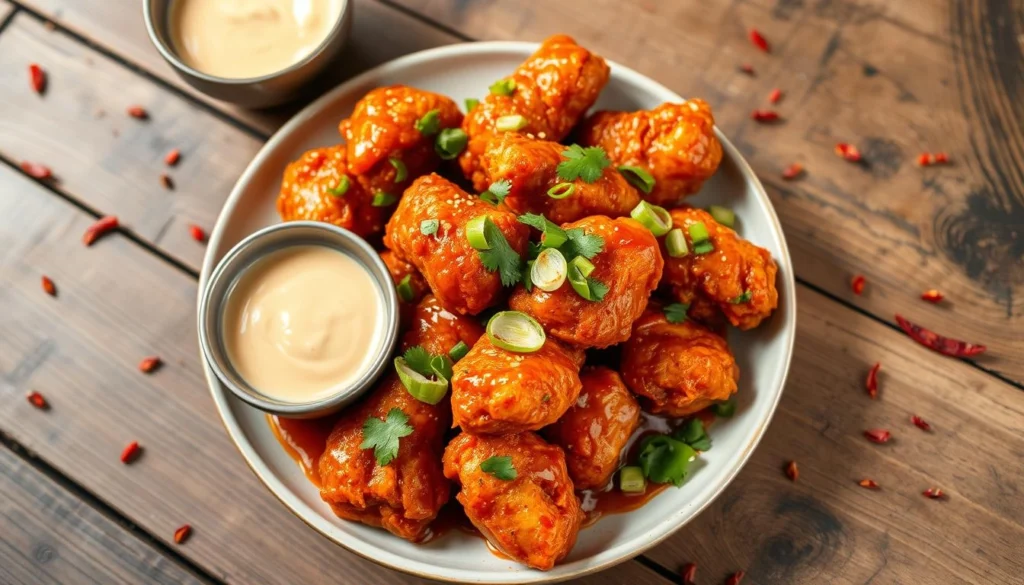 Crispy Bang Bang Chicken with Spicy Sauce