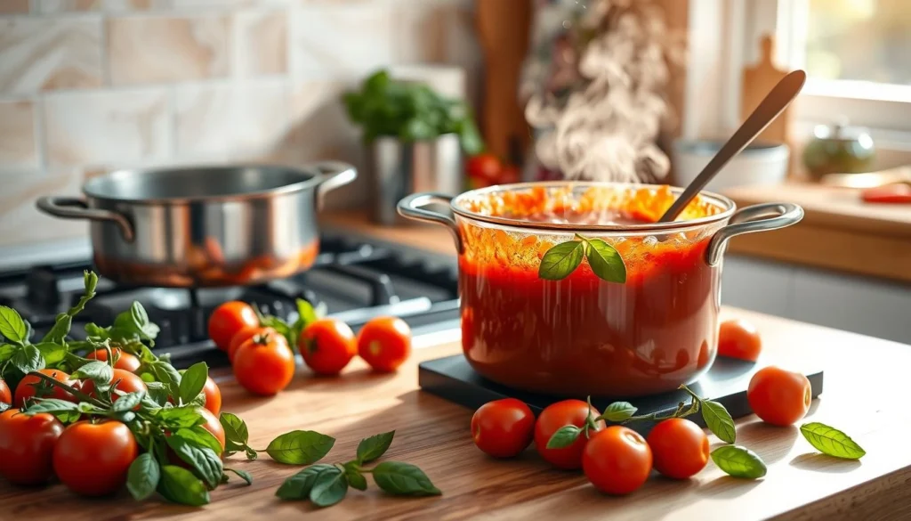 Bowl of simple macaroni and tomatoes topped with fresh herbs

