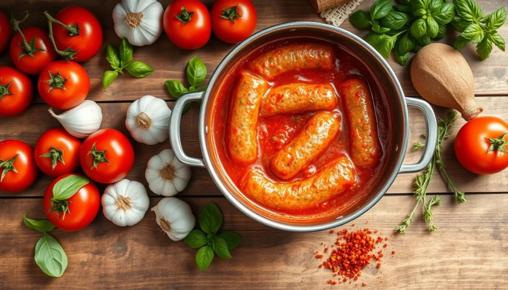 Sausage in tomato sauce

