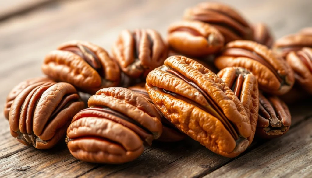 Classic Southern pecan pie with golden crust and rich pecan filling

