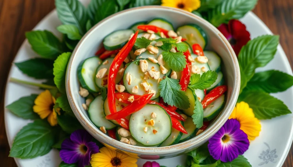 Asian inspired cucumber salad