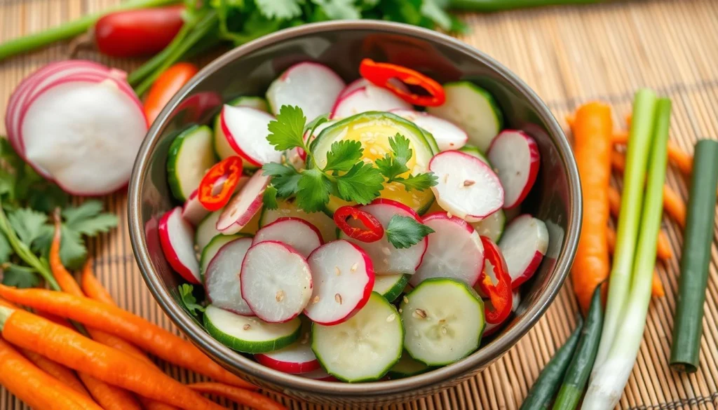 Asian inspired cucumber salad